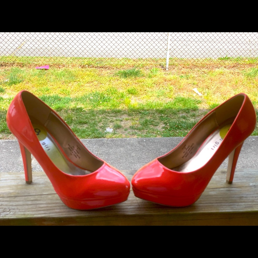 Pink platform heels